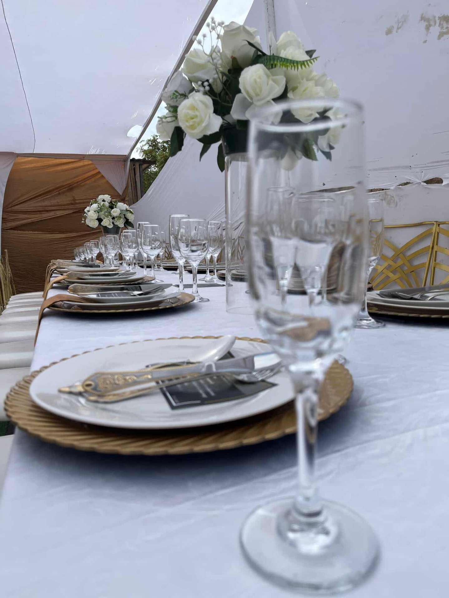 Baptism Table Setting