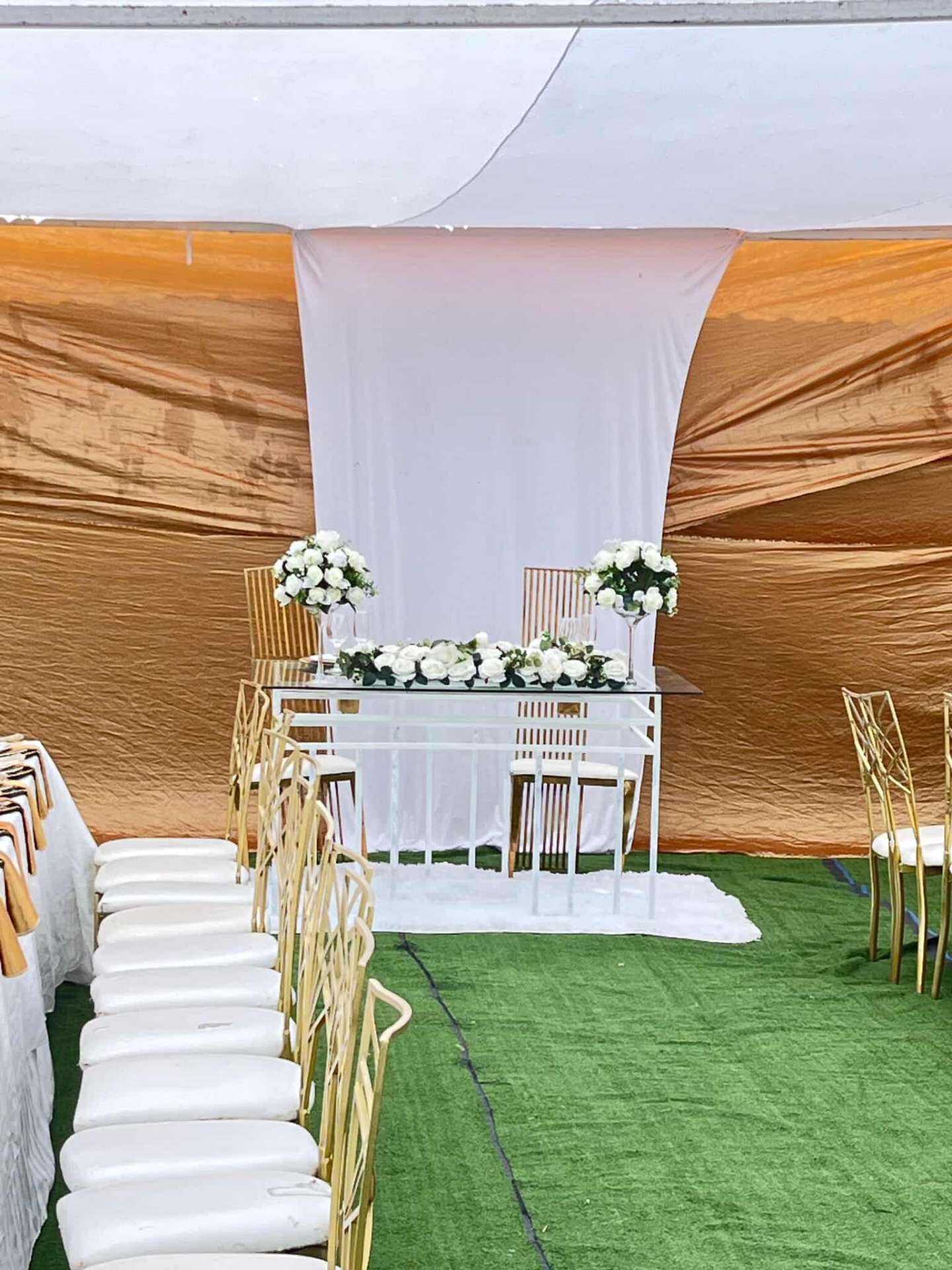 Weddings — Sage & Gold Sweetheart Table