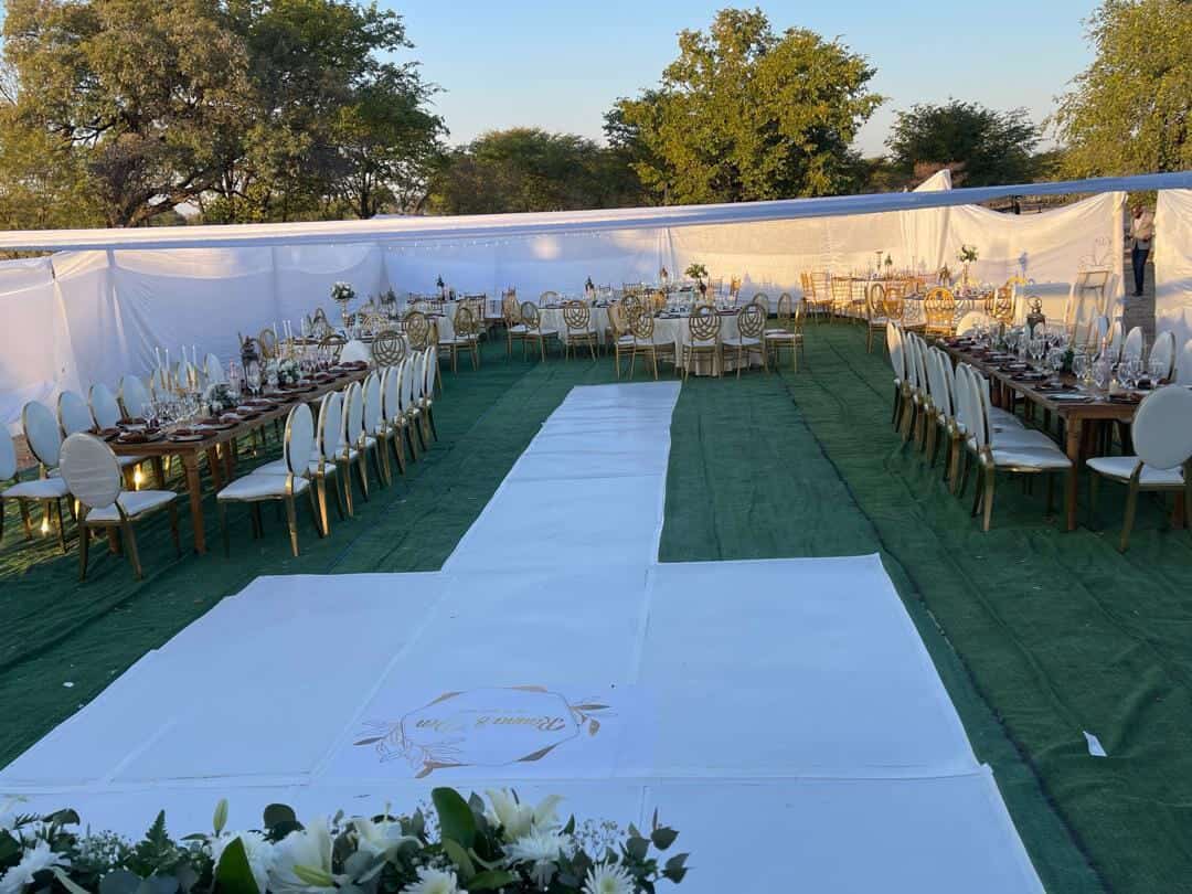 Cabana Wedding — Ramona & Ian Aisle Setup