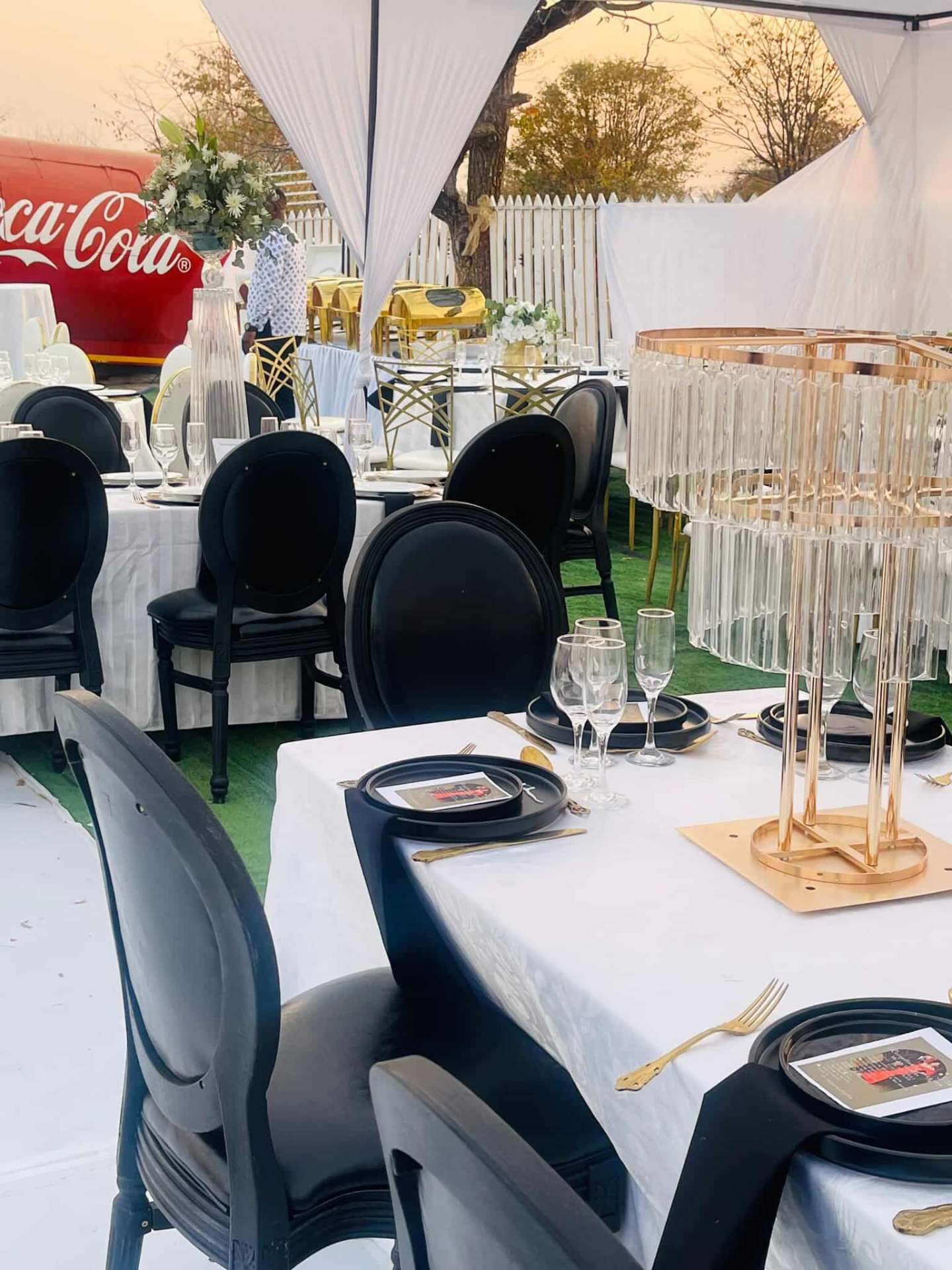 Farewell Party — Sunset Chandelier Reception