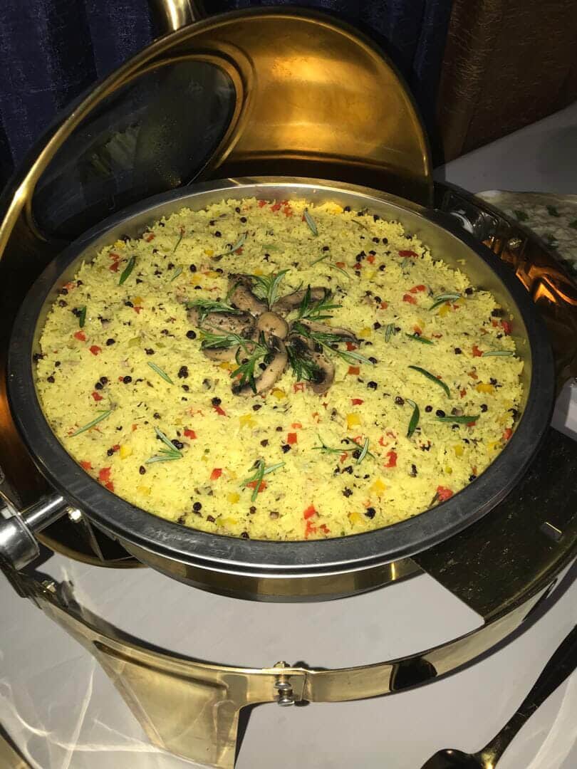 Finger Lunch — Herbed Yellow Rice Chafing