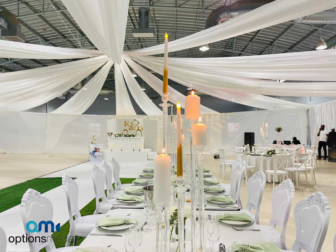 Weddings — R&D Grand Hall with Drapes