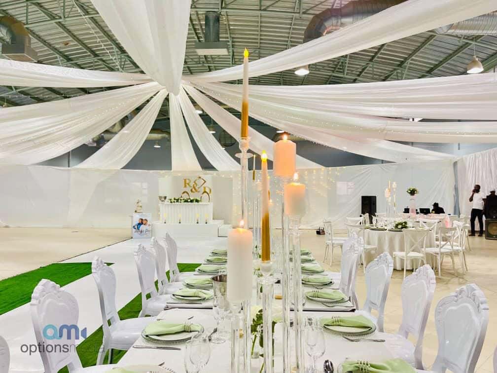 Wedding Announcement — R&D Grand Hall Candlelit Tables